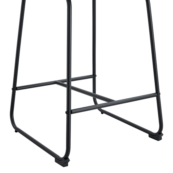 English Elm Set of 2 Pu Leather Barstools with Iron Legs for Kitchen Island or Home Bar W3226P279065