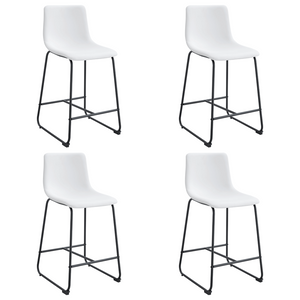 English Elm Set of 2 Pu Leather Barstools with Iron Legs for Kitchen Island or Home Bar W3226P279065