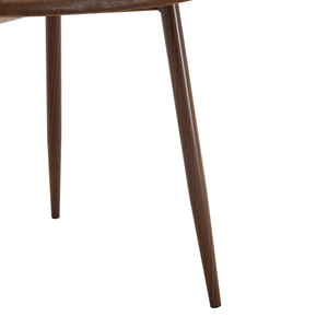 English Elm Set of 4 Suede Backrest Dining Chairs with Walnut Finish Legs for Scandinavian Homes W3226P279070
