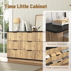 English Elm Modern Nine Drawer Mdf Storage Cabinet Low Profile Dresser for Bedroom or Entryway W3226P279087