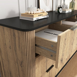 English Elm Modern Nine Drawer Mdf Storage Cabinet Low Profile Dresser for Bedroom or Entryway W3226P279087