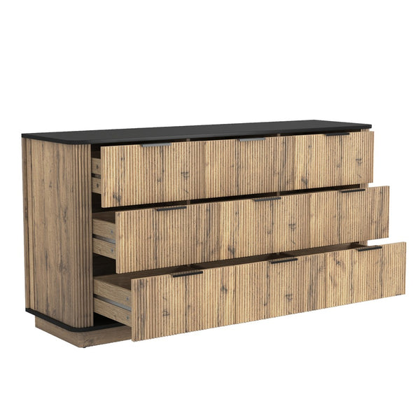 English Elm Modern Nine Drawer Mdf Storage Cabinet Low Profile Dresser for Bedroom or Entryway W3226P279087