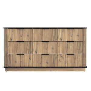 English Elm Modern Nine Drawer Mdf Storage Cabinet Low Profile Dresser for Bedroom or Entryway W3226P279087