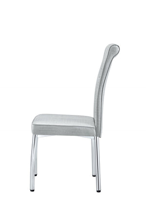 English Elm A Set of 4 Glam Faux Alligator Pvc Dining Chairs with Crystal Buckle Accents W3226P344056
