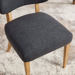English Elm Wooden Fabric Upholstered Dining Chair Set Farmhouse Modern Style for Small Spaces W3244P487860
