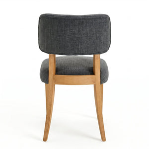 English Elm Wooden Fabric Upholstered Dining Chair Set Farmhouse Modern Style for Small Spaces W3244P487860