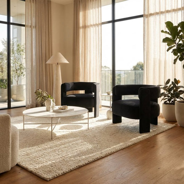 English Elm Accent Velvet Armchair Mid Century Modern Tapered Wood Legs Plush Cushioned Seat W3244P492151