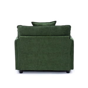 English Elm 108 Inch L Shaped Chenille Sectional Sofa with Square Arms for Modern Living Rooms W3244P500914