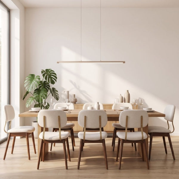 English Elm Wooden Upholstered Dining Chairs Set of 2 with Curved Back for Farmhouse Modern Rooms W3244P547648