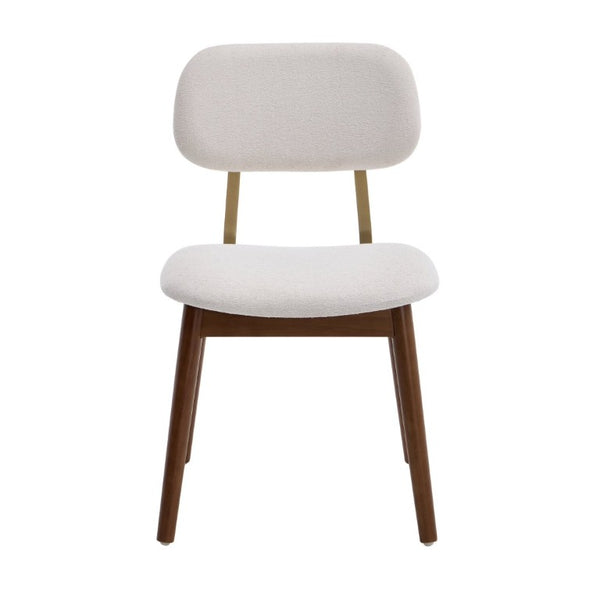 English Elm Wooden Upholstered Dining Chairs Set of 2 with Curved Back for Farmhouse Modern Rooms W3244P547648
