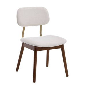 English Elm Wooden Upholstered Dining Chairs Set of 2 with Curved Back for Farmhouse Modern Rooms W3244P547648