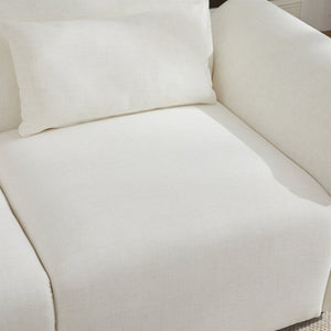 English Elm 107" Velvet Cloud Sofa Deep Plush Three Seat Lounge with Lumbar Pillows for Living Room Beige W3244S00005