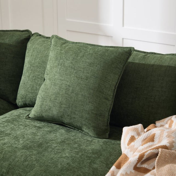 English Elm 108" Chenille Modular Sectional with Ottoman Deep Seated Cloud Sofa for Living Room W3244S00011