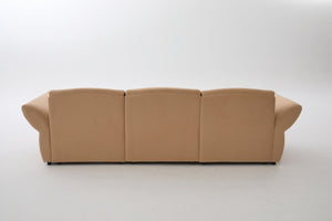 English Elm 107" Velvet Cloud Sofa Deep Plush Three Seat Lounge with Lumbar Pillows for Living Room Khaki W3244S00012