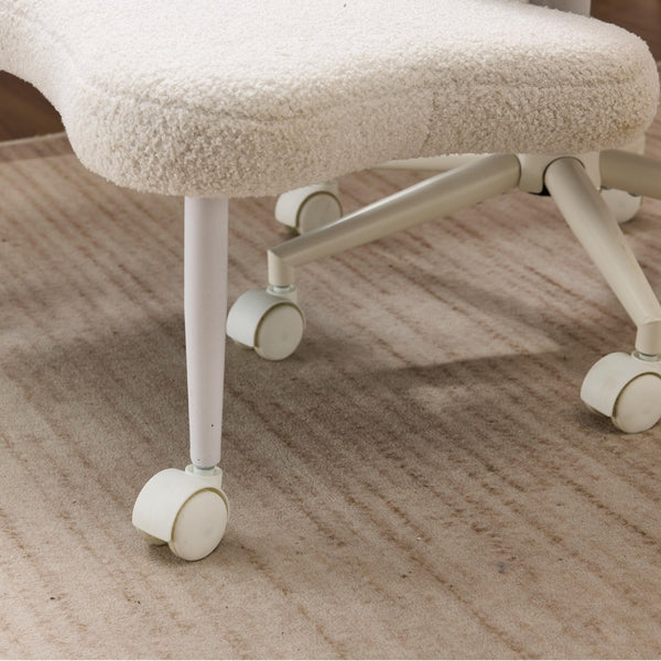 English Elm Meditation Floor Chair Ergonomic Cross Legged Seat with Lumbar Support and Swivel Casters W3248P399624