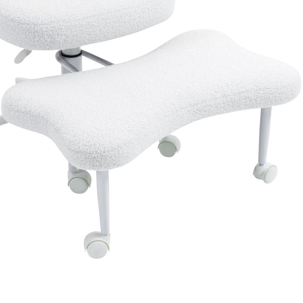 English Elm Meditation Floor Chair Ergonomic Cross Legged Seat with Lumbar Support and Swivel Casters W3248P399624