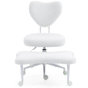 English Elm Meditation Floor Chair Ergonomic Cross Legged Seat with Lumbar Support and Swivel Casters W3248P399624