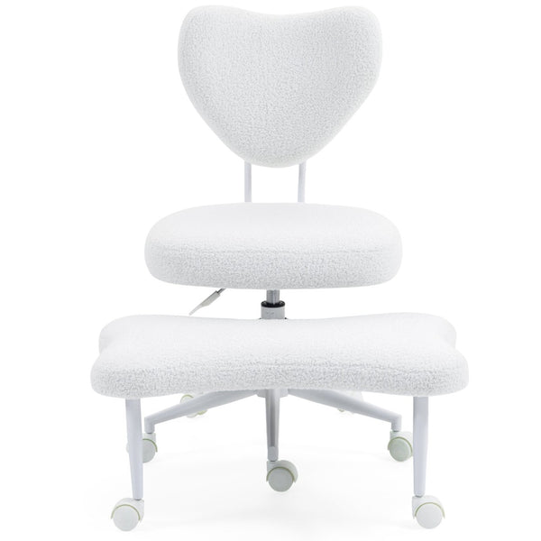 English Elm Meditation Floor Chair Ergonomic Cross Legged Seat with Lumbar Support and Swivel Casters W3248P399624