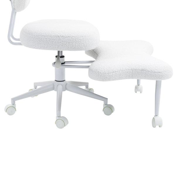 English Elm Meditation Floor Chair Ergonomic Cross Legged Seat with Lumbar Support and Swivel Casters W3248P399624