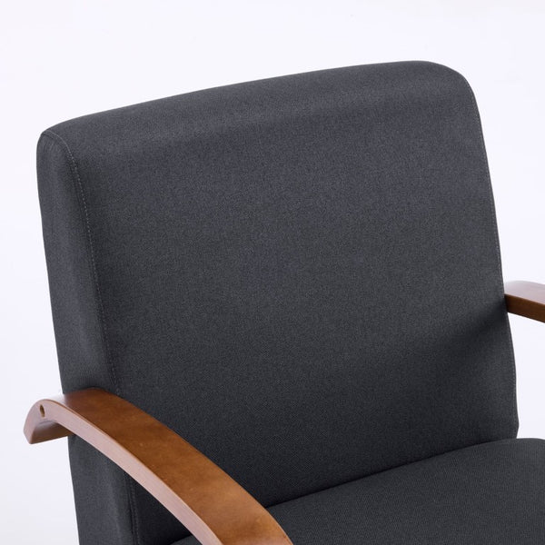 English Elm Stylish Swivel Accent Chair Linen Upholstery Bentwood Arms Low Profile Modern Seat W3248P495891