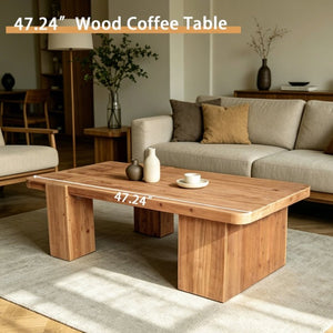 English Elm This Solid Wood Coffee Table Brings Warm Grain Charm to Farmhouse Living Rooms W3306P526967