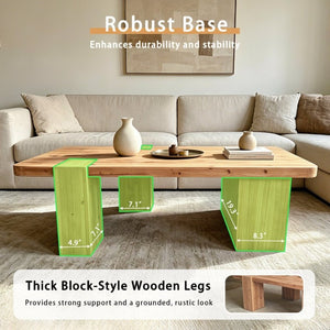 English Elm This Solid Wood Coffee Table Brings Warm Grain Charm to Farmhouse Living Rooms W3306P526967