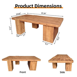 English Elm This Solid Wood Coffee Table Brings Warm Grain Charm to Farmhouse Living Rooms W3306P526967