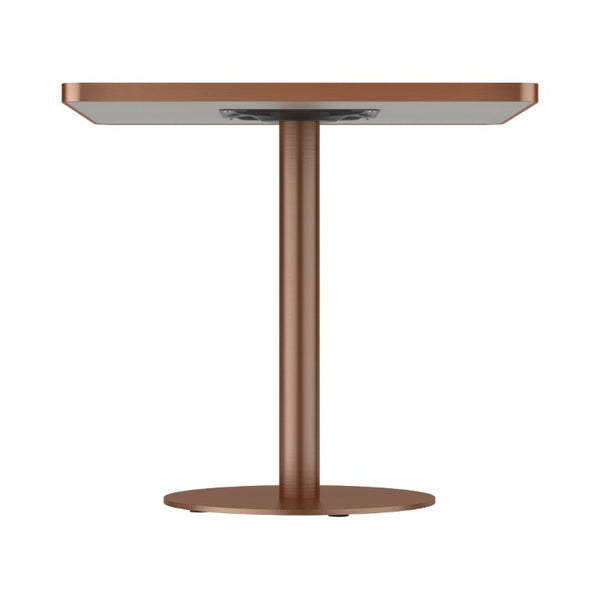 English Elm 31.5Square Sintered Stone Tulip Dining Table Marble Look Pedestal Base Seats Four Green / Rose Gold W3316P482258