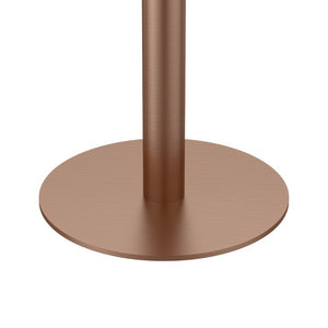 English Elm 31.5 Round Tulip Pedestal Table Sintered Stone Marble Top Gold Stainless Base Pink, Rose Gold W3316P482263