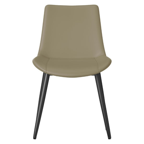 English Elm Dining Chairs Set of 4 PU Leather Upholstered Modern Steel Frame Kitchen Seating Camel W3316P512152