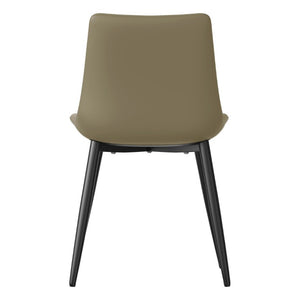 English Elm Dining Chairs Set of 4 PU Leather Upholstered Modern Steel Frame Kitchen Seating Camel W3316P512152