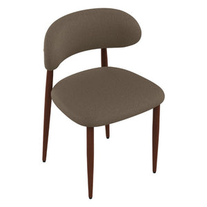 English Elm Dining Chair Set with Chenille Cushion Wood Veneer Back and Steel Legs for Modern Homes Coffee Chenille W3316P512157