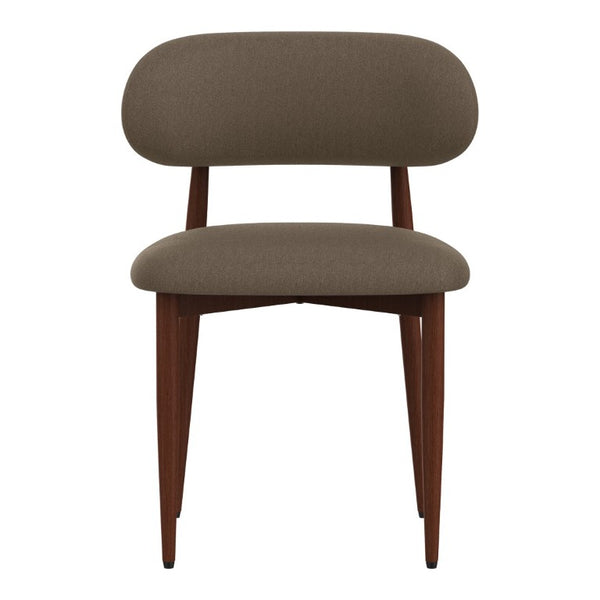 English Elm Dining Chair Set with Chenille Cushion Wood Veneer Back and Steel Legs for Modern Homes Coffee Chenille W3316P512157