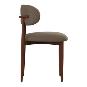 English Elm Dining Chair Set with Chenille Cushion Wood Veneer Back and Steel Legs for Modern Homes Coffee Chenille W3316P512157