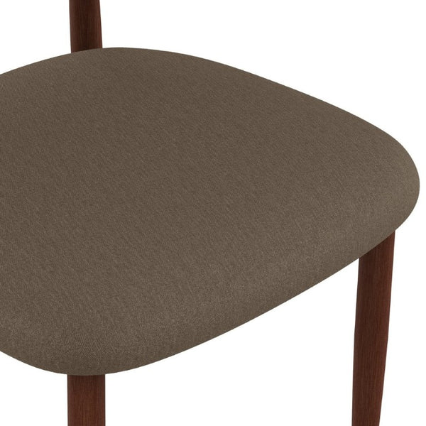 English Elm Dining Chair Set with Chenille Cushion Wood Veneer Back and Steel Legs for Modern Homes Coffee Chenille W3316P512157