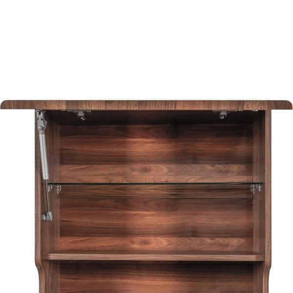 English Elm Kitchen Farmhouse Hutch Buffet with Microwave Stand Drawers and Pantry Storage W331P440565