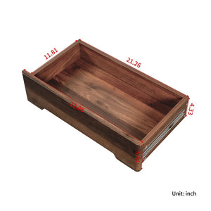 English Elm Kitchen Farmhouse Hutch Buffet with Microwave Stand Drawers and Pantry Storage W331P440565