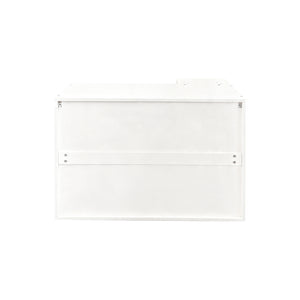 English Elm L Shaped Wall Mounted Cabinet with Open Shelving and Two Doors for Dining or Bath W331P466734