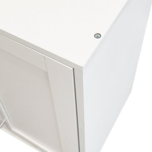 English Elm L Shaped Wall Mounted Cabinet with Open Shelving and Two Doors for Dining or Bath W331P466734