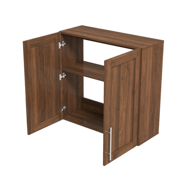 English Elm Stackable Wall Mounted Cabinet Walnut Finish Adjustable Shelving Home Office Storage W331P466798