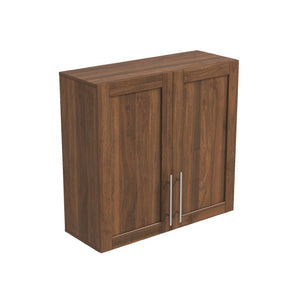 English Elm Stackable Wall Mounted Cabinet Walnut Finish Adjustable Shelving Home Office Storage W331P466798