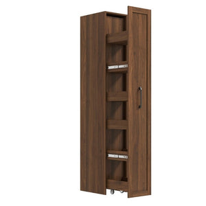 English Elm Large, Six Tier Rolling Kitchen Cart Slim Pantry Organizer with Wheels and Handle W331P468440