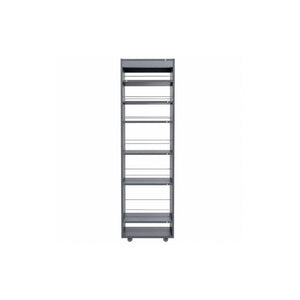 English Elm 7 Tier Rolling Slim Utility Cart with Retaining Bars for Narrow Kitchen Gaps W331P469246
