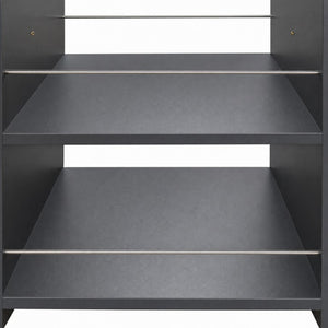 English Elm 7 Tier Rolling Slim Utility Cart with Retaining Bars for Narrow Kitchen Gaps W331P469246