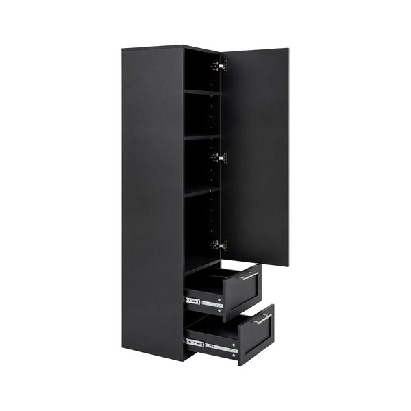 English Elm Standard Freestanding Pantry Cabinet with Door and Drawers for Kitchen or Dining W331P469809