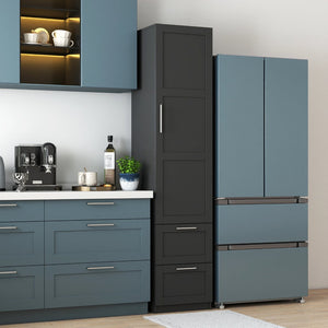 English Elm Standard Freestanding Pantry Cabinet with Door and Drawers for Kitchen or Dining W331P469809
