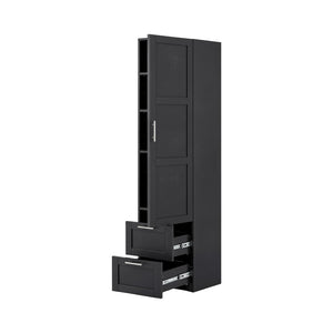 English Elm Standard Freestanding Pantry Cabinet with Door and Drawers for Kitchen or Dining W331P469809