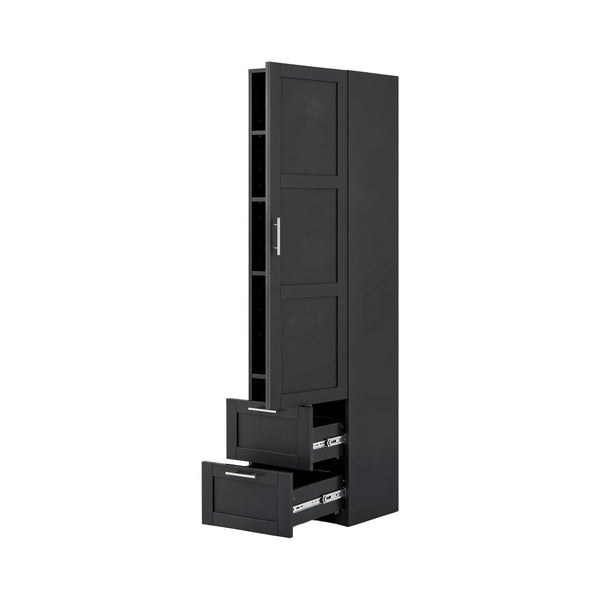 English Elm Standard Freestanding Pantry Cabinet with Door and Drawers for Kitchen or Dining W331P469809