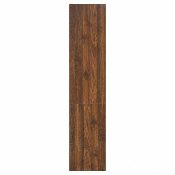 English Elm 5-Tier Slim Bookcase with Fluted Glass Lift Doors Dust-Proof Vertical Display Tower W331P470190