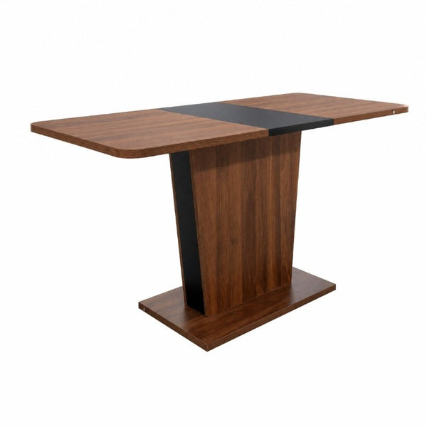 English Elm Extendable Rectangular Dining Table Modern Minimalist Pull Out Design for Small Spaces W331P473690